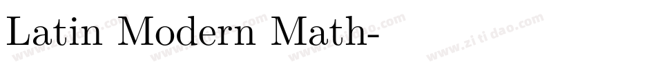 Latin Modern Math字体转换